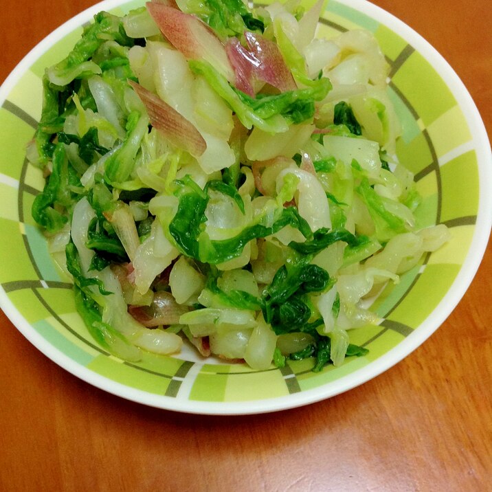 茎みょうが白菜レモン和え